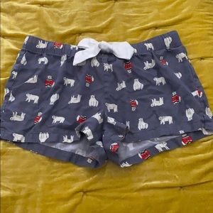 Old Navy polar bear sleep shorts size S